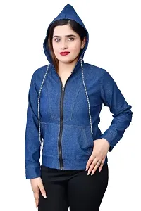 Stylish Blue Denim  Denim Jacket For Women-thumb1