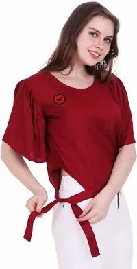 Stylish Rayon Round Neck Top For Women-thumb4