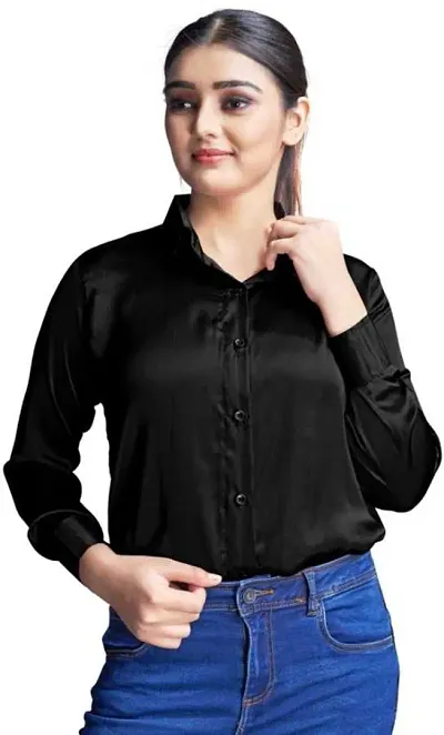 Elegant Rayon Solid Shirts For Women