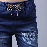 Stylish Denim Self Pattern Joggers for Women-thumb4