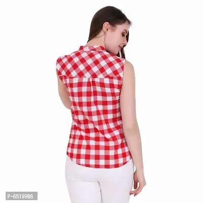 Stylish Cotton Checked Tops For Women And Girls-thumb3