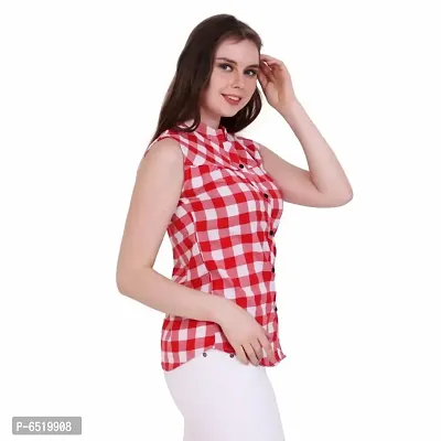 Stylish Cotton Checked Tops For Women And Girls-thumb5