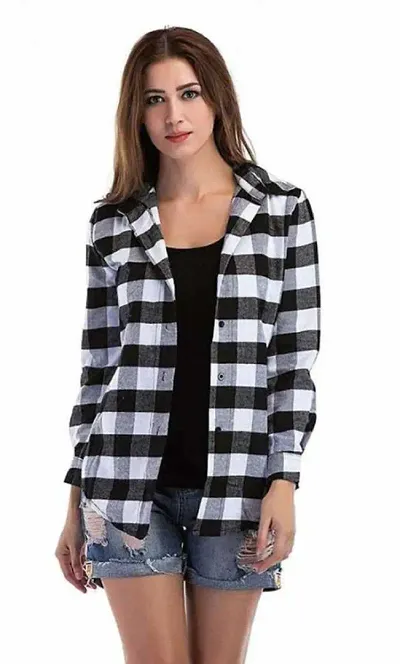 Trendy Casual Checked Shirt For Women