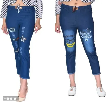 Combo of Denim Lower Jeggings for Women