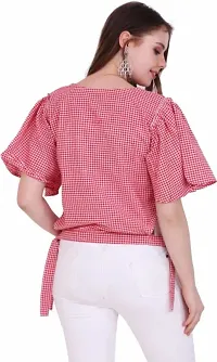 Classic Cotton Checked Tops for Womens-thumb1
