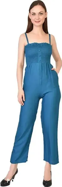 Designer And Stylish Women Off Shoulder Rayon Jumpsuit-thumb0