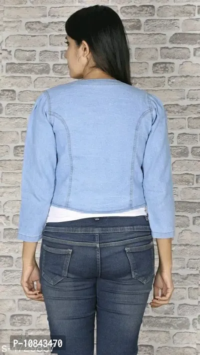 Designer And Stylish Women Denim Shrug-thumb2