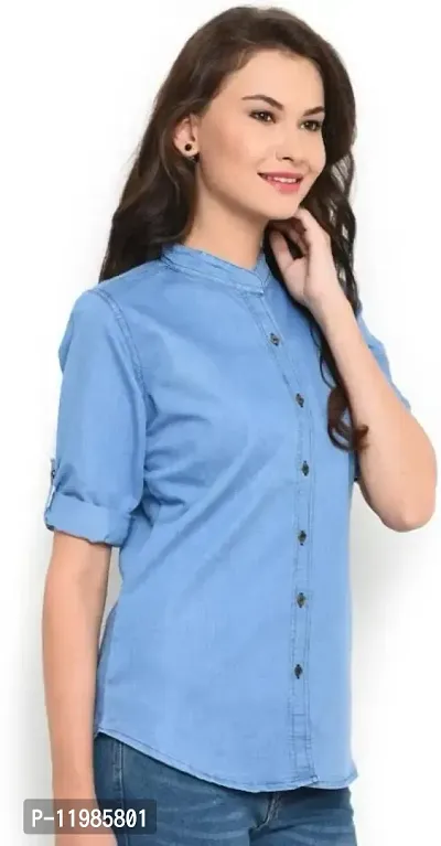 New Look denim shirt in blue | ASOS