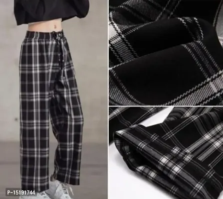 Stylish and Comfortable Cotton Checked women Lower/ Jeans