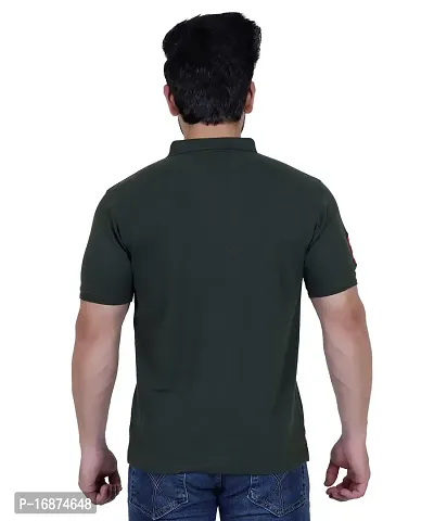 StarFox Men's Cotton Blend Half Sleeve Collared Neck T-Shirt-thumb2