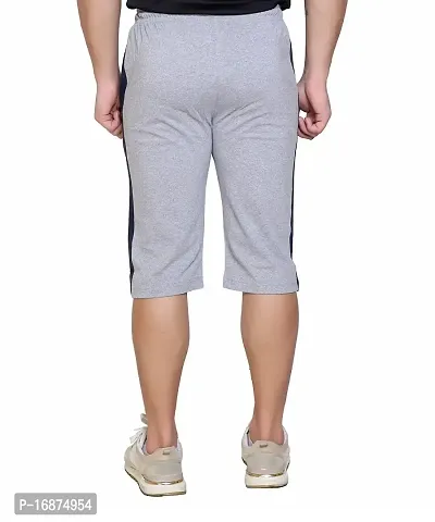 StarFox Men's Cotton Blend Regular Fit Capris | Bottom Wear with One Zipper Pocket-thumb2