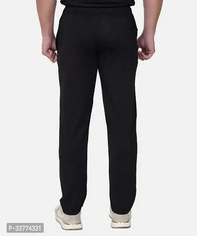 Elegant Lycra Blend Self Pattern Regular Track Pants For Men-thumb2