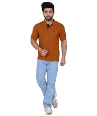 StarFox Men's Cotton Blend Half Sleeve Collared Neck T-Shirt-thumb3