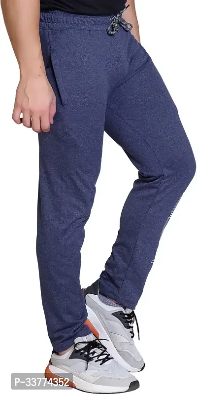 Elegant Cotton Blend Self Pattern Regular Track Pants For Men-thumb3