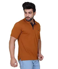 StarFox Men's Cotton Blend Half Sleeve Collared Neck T-Shirt-thumb2