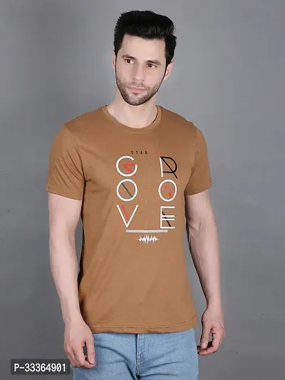 Reliable Cotton Blend Printed Round Neck Tees For Men-thumb0