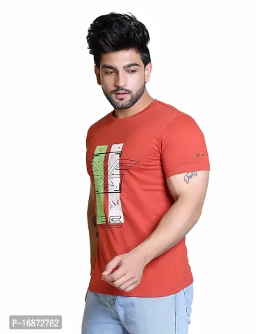 StarFox Men's Cotton Blend Half Sleeve Round Neck Graphic Print T-Shirt | 888_P-thumb4