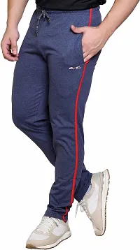 Elegant Cotton Blend Self Pattern Regular Track Pants For Men-thumb3