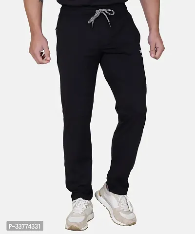 Elegant Lycra Blend Self Pattern Regular Track Pants For Men-thumb0