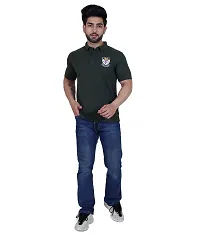 StarFox Men's Cotton Blend Half Sleeve Collared Neck T-Shirt-thumb3