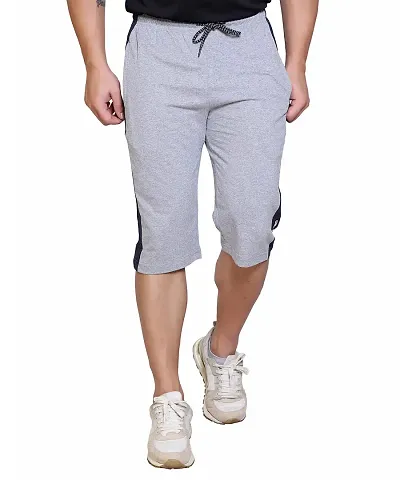 StarFox Men's Blend Regular Fit Capris | Bottom Wear with One Zipper Pocket