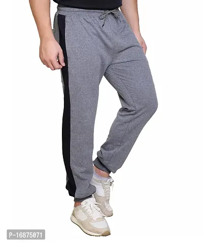 StarFox Men's Cotton Blend Jogger Style Lower with Color Blocked and Zipper Pockets | Medium Grey | Size: L | 787-01-MediumGrey_L-thumb3