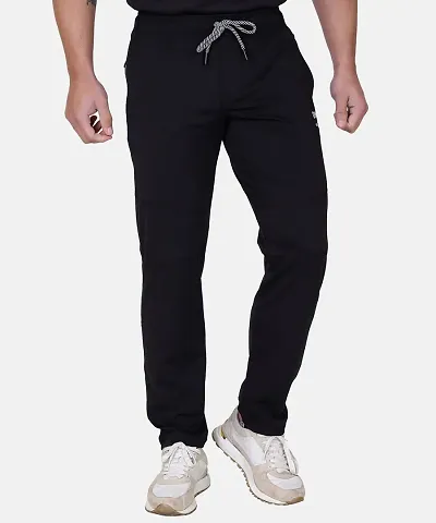 StarFox Mens Lycra Blend Self Design Casual Track Pant