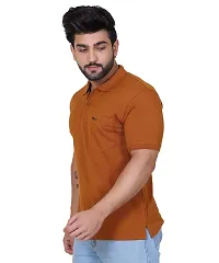 StarFox Men's Cotton Blend Half Sleeve Collared Neck T-Shirt-thumb4