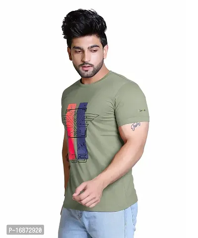 StarFox Men's Cotton Blend Half Sleeve Round Neck Graphic Print T-Shirt | 888_P-thumb4