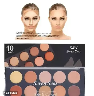 Seven Seas Color Corrector Concealer Kit Hide Conceal Max Coverage Less Effort 10 Shade-thumb0