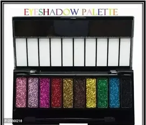 M And M Makeup More 10 Color Glitter Eyeshadow Give A Attractive Eyes Longlasting Pack Of 1