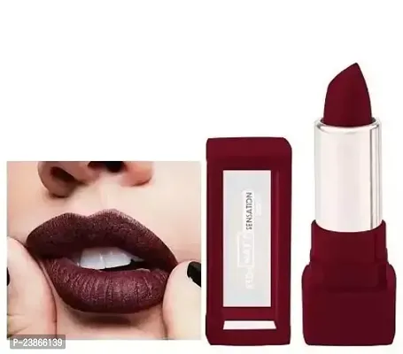 Red4 Matte Sensation Maroon Lipstick Pack Of 1-thumb0