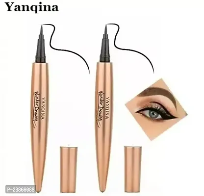 Yanqina 24H Max Black Wonder Drawing Smooth Liquid Eyeliner Pack Of 2