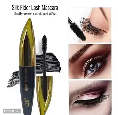 Red4 Black Waterproof Liquid Mascara 4D Fiber Lashes Curling Thick Lengthening Black Mascara Volume Eyelashes-thumb0