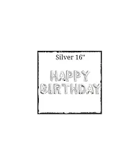 Happy Birthday Foil Balloon (Pack of 13 Letters, Silver)-thumb1