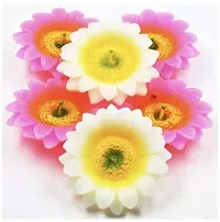 Floating Wax Candle Multicolor Flower Glittered Tealight for Diwali (Multicolour)-thumb1