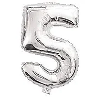 Happy Birthday Banner with Number Foil Balloon (No. 5 Combo)-thumb2