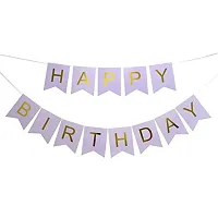 Happy Birthday Banner with Number Foil Balloon (No. 5 Combo)-thumb1