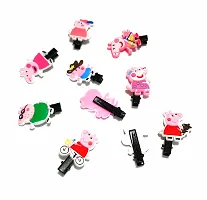 The Ethnicity pig cartoon printed hair pins / hair clips hair accessories for girls toddlers women ( pack of 5 pins ) Assorted multicolor-thumb2