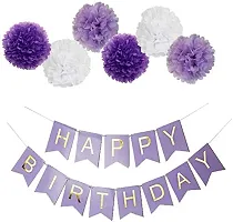 Happy Birthday Banner with Number Foil Balloon (No. 5 Combo)-thumb4