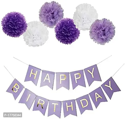 Happy Birthday Banner with Number Foil Balloon (No. 5 Combo)-thumb5