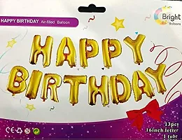 Happy Birthday Foil Balloon (Pack of 13 Letters, Silver)-thumb3