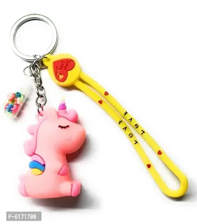 Cute Unicorn KeyChain With Cristal Bottle For Unicorn Lover.
