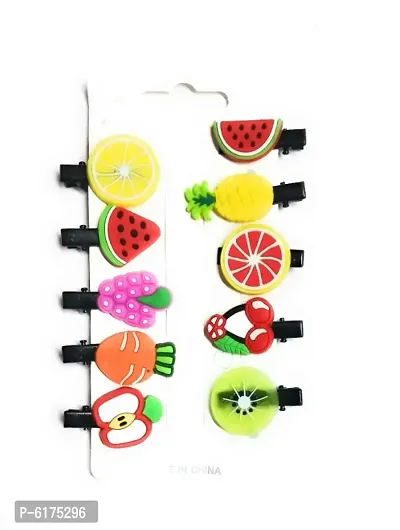 10 Pcs Fruits Strawberry Multi Design Hair Clips Set Baby Hairpin For Kids Girls Toddler Barrettes Hair Accessories-thumb0