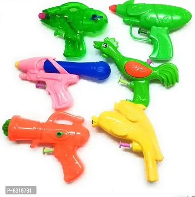 Holi Combo Pichkari Blaster Water Gun Easy to Hold By Small Kids (Pack of 6)-thumb0