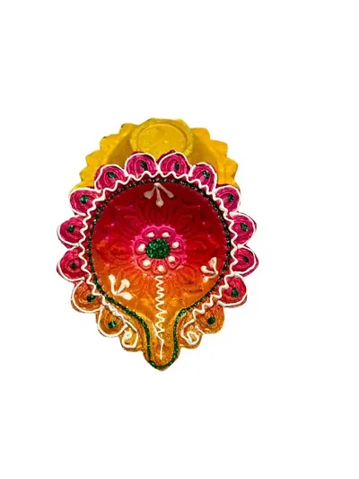 Handmade Diyas for Diwali Decoration | Hand Painted Clay Mitti Diya | Lanterns for Diwali Decoration | Decoration Mitti Diya | Handmade Colourful Terracota Diyas