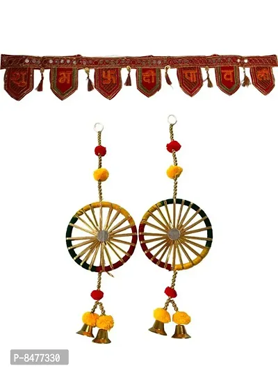 Fancy Velvet Shubh Diwali Toran With Handmade Colorful Wall/Door Hangings for Home Decoration Combo Pack