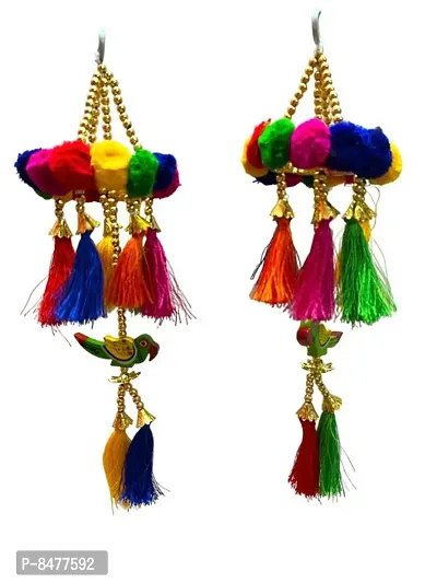 Hanging tassle Latkan Multi Colour Parrot Latkan Ethnic Hanging