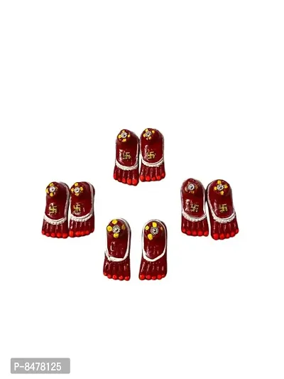 Maa Laxmi Mini Charan Feet For Puja Home Decoration Set Of 4