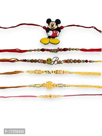 Fancy Designer Family  Rakhi Combo Set Of 6